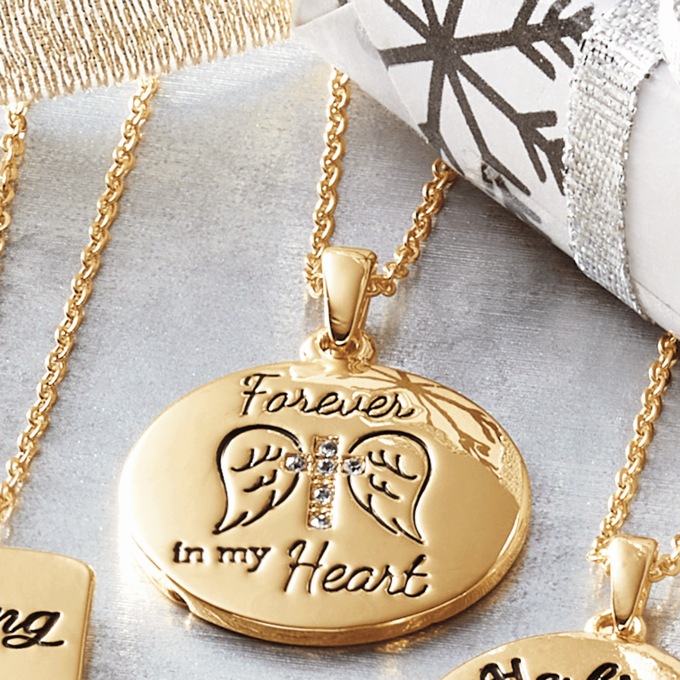 Faith Message Crystal Pendant, , large