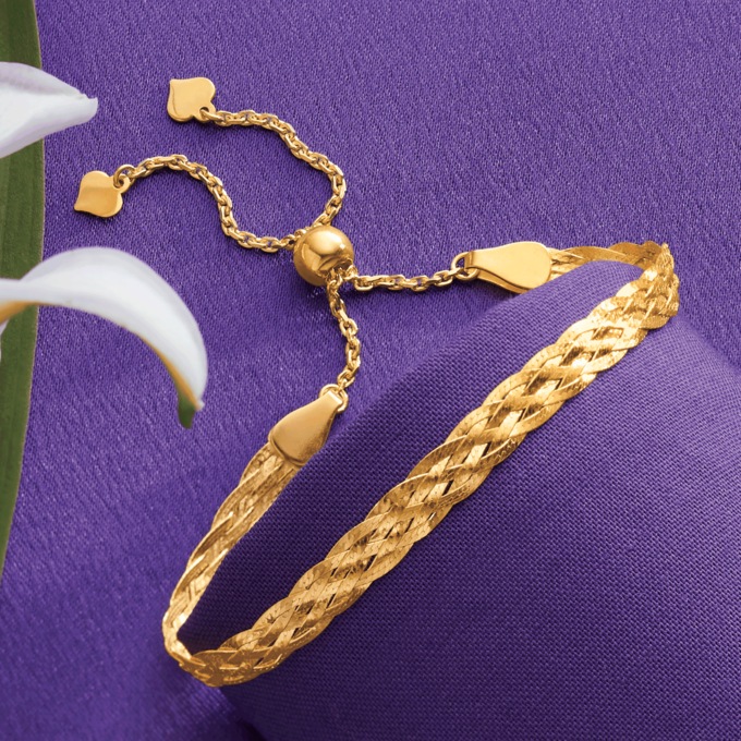 Braided Adjustable Bracelet, , large