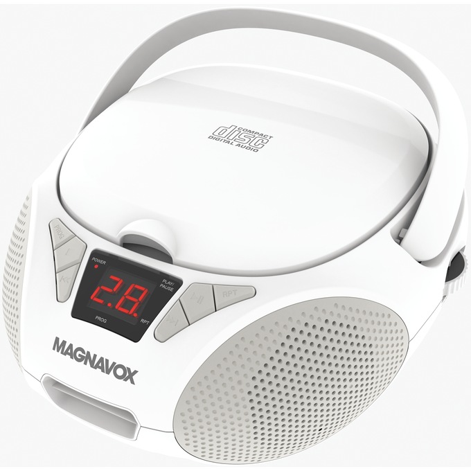 Magnavox Portable CD Boombox, White, large