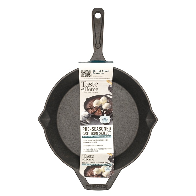 Taste of Home 10" Pre-Seasoned Cast Iron Skillet, , large