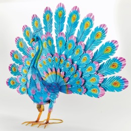 Metal Peacock Statue, , large