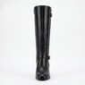 2-Buckle Faux-Leather Riding Boot, , large