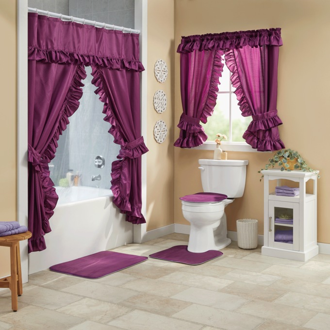 Serene 11-Piece Bath Set, Plum, large