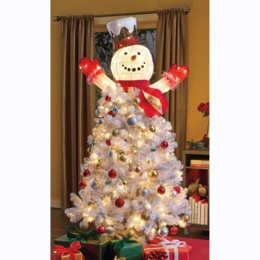 Lit Snowman Tree, , large