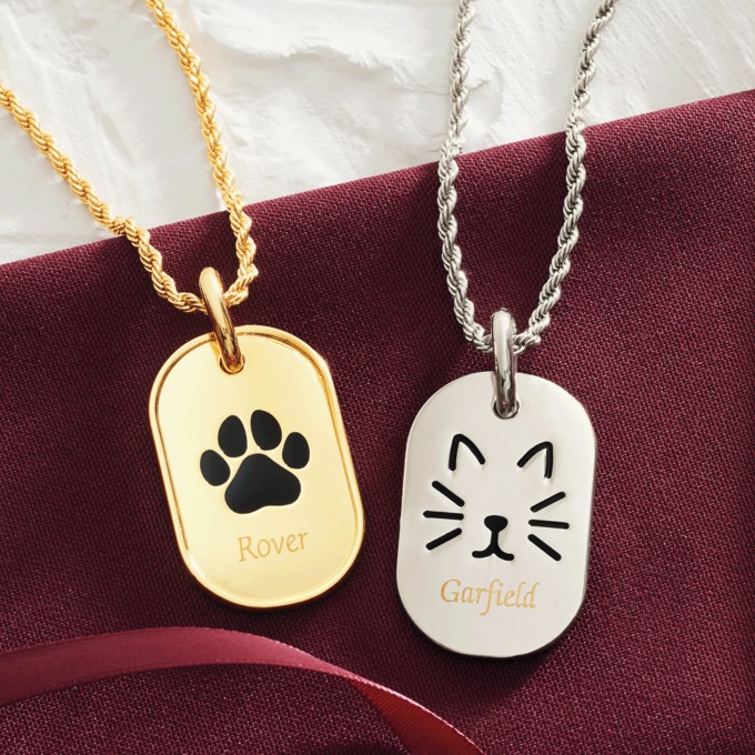 Personalized Name Pet Dad Tag Pendant, , large