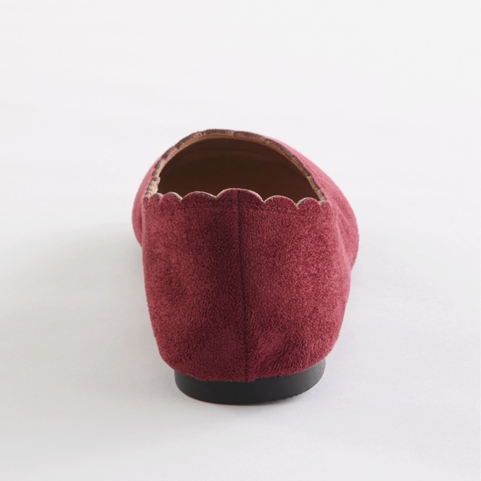 Scalloped Faux-Suede Flat for Women, , large