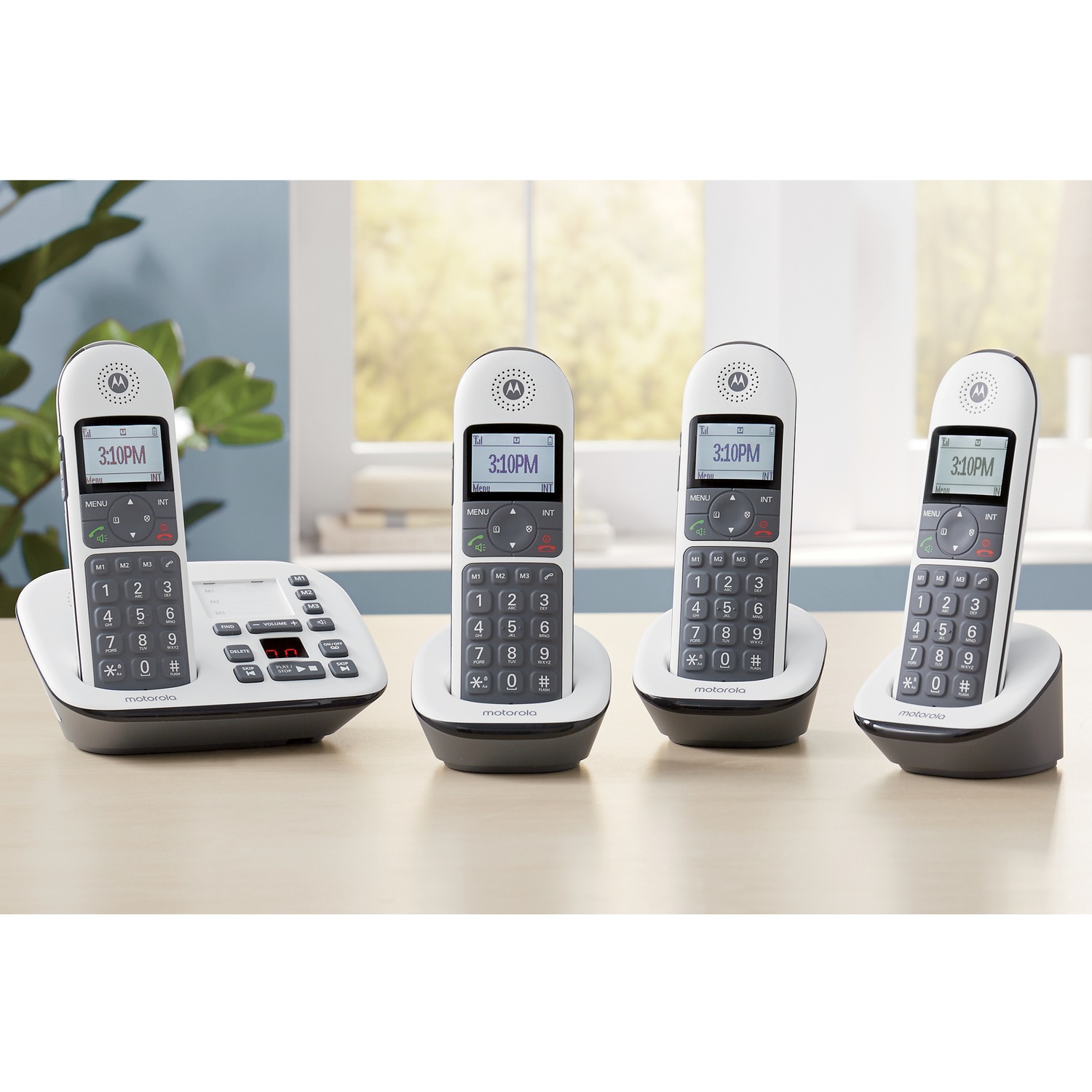 Motorola 2, 3 or 4Handset Cordless Phone System with Answering Machine