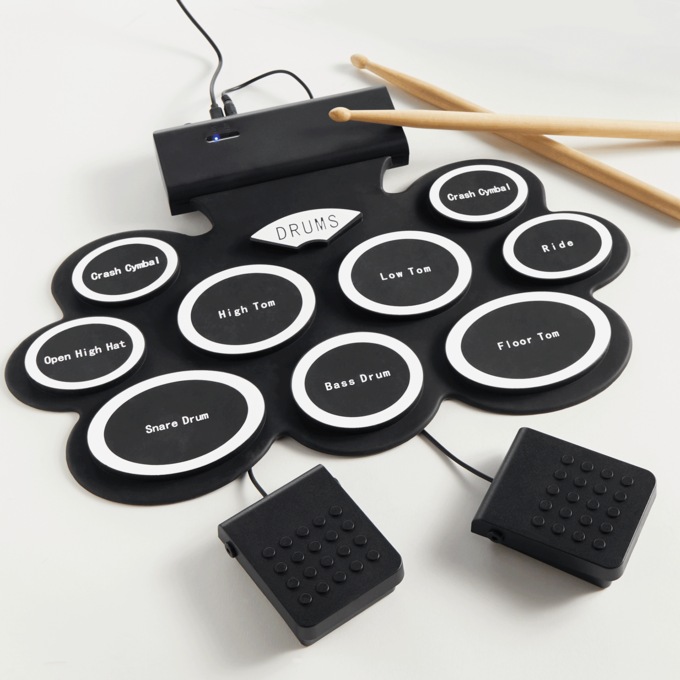 9-Pad Electronic Drum Kit, , large