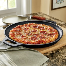 Pre-Seasoned Cast Iron Pizza Pan, , large