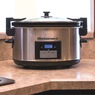 Elite Gourmet 8.5-qt. Programmable Stainless Steel Slow Cooker with Locking Lid, , large
