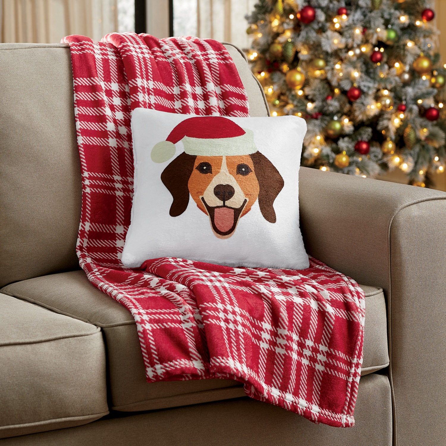 Novelty Plush Throw and Pillow Set Seventh Avenue