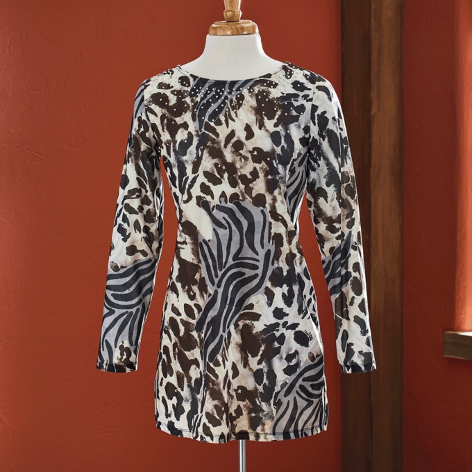 Alex Animal Print Tunic, , large