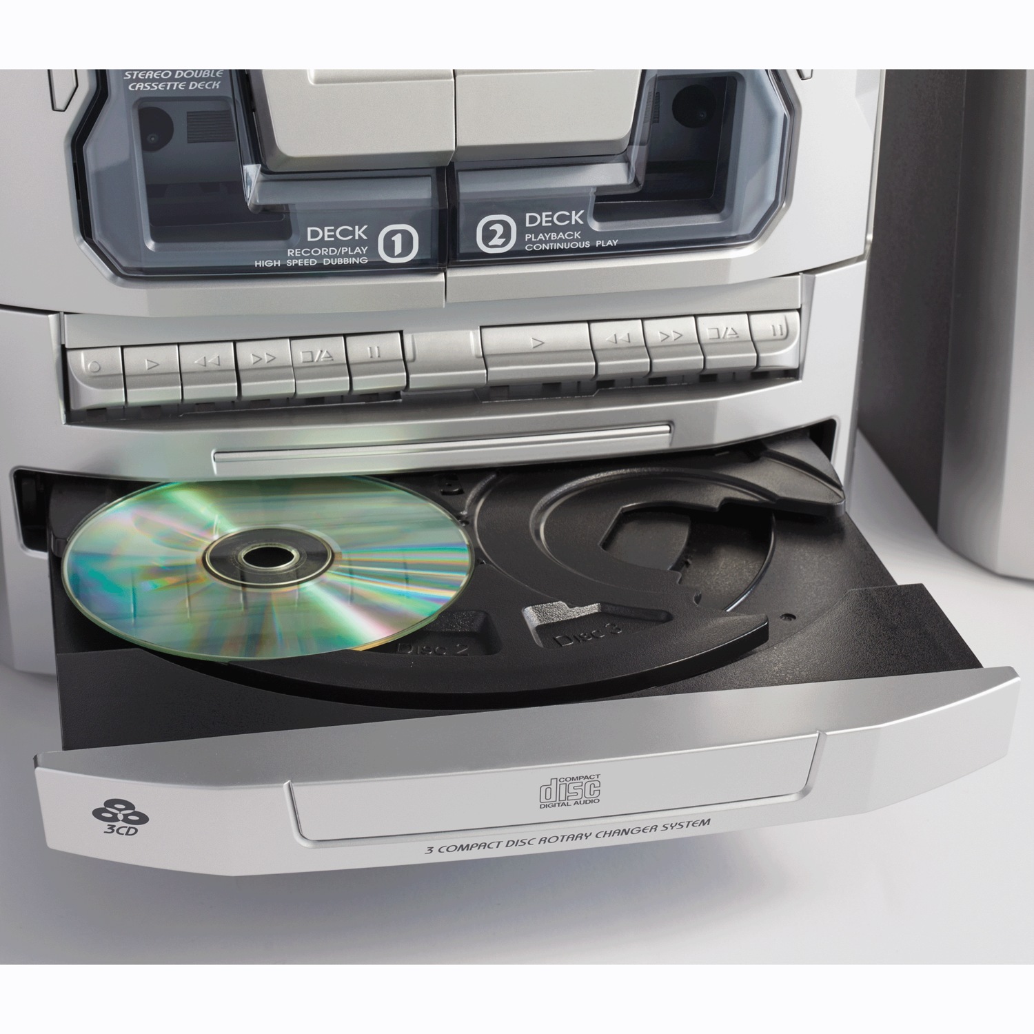6-in-1 Music System with Deluxe Turntable, iPod/MP3, AM/FM, CD