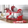 2-Tier Dish Rack, Delicious Red, large