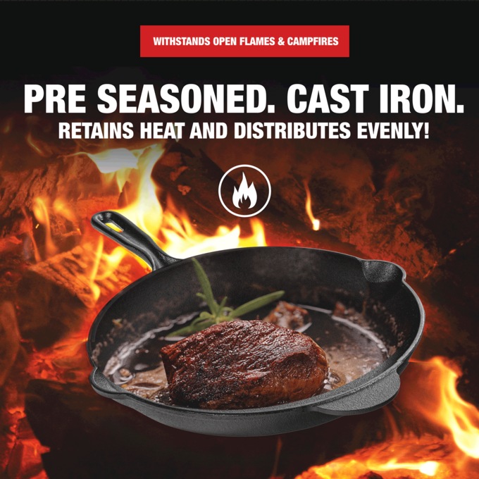 Granitestone Pre-Seasoned Cast Iron 10.25" Skillet, , large