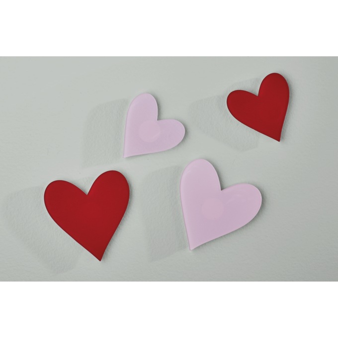 Set of 20 Pink and Red Hearts, , large