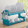 Space-Saving 2-Tier Dish Drying Rack with Utensil Holder, , large
