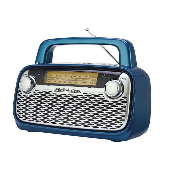 Studebaker Radio with Bluetooth & Rechargeable Battery, , large