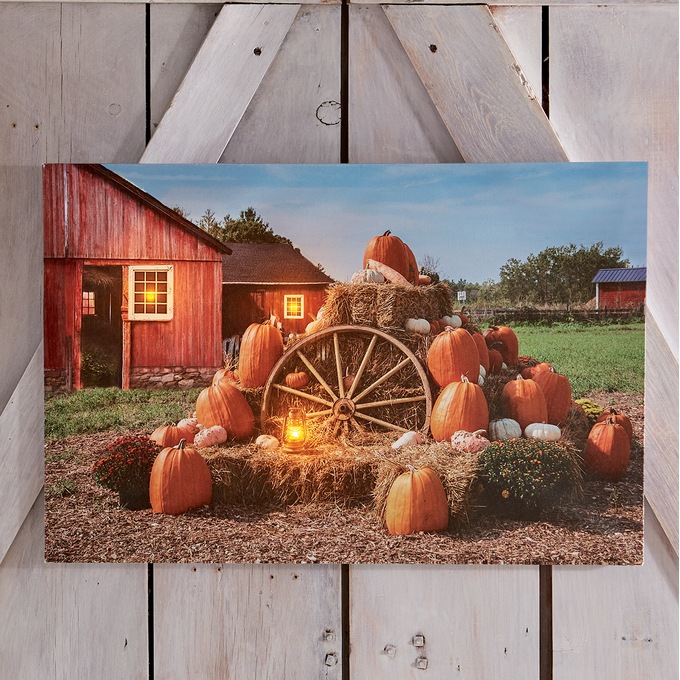 Harvest Barn LED Canvas, , large