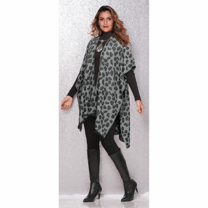 Britt's Knits Snow Leopard Wrap, , large