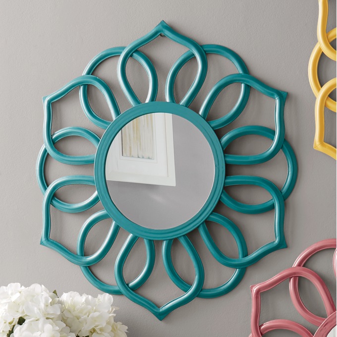 Brights Floral Wall Mirror, , large