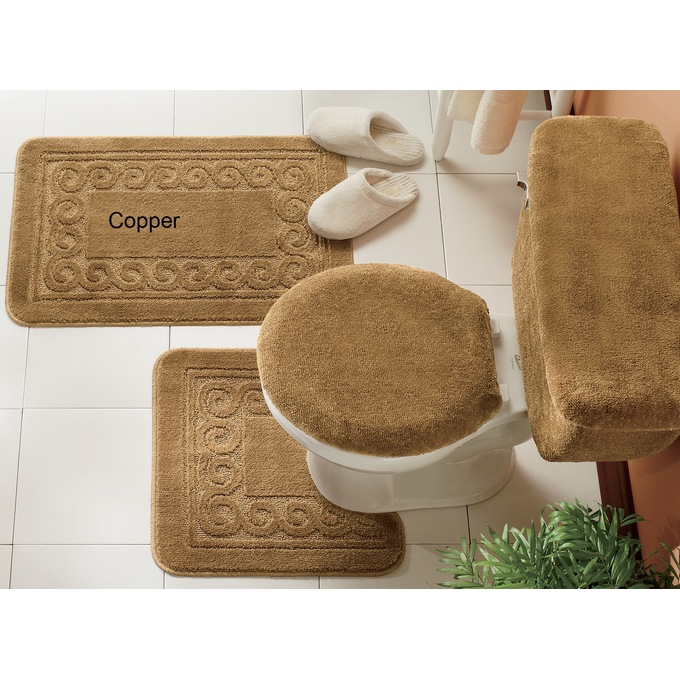 5Piece Scroll Bath Rug Set Seventh Avenue