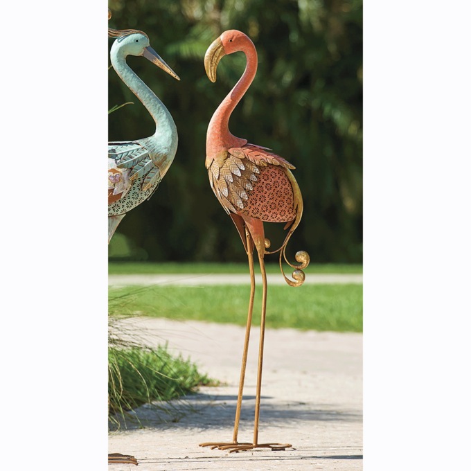 Metal Statement Bird Sculpture, , large