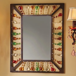 Rectangle Gem Burst Mirror, , large