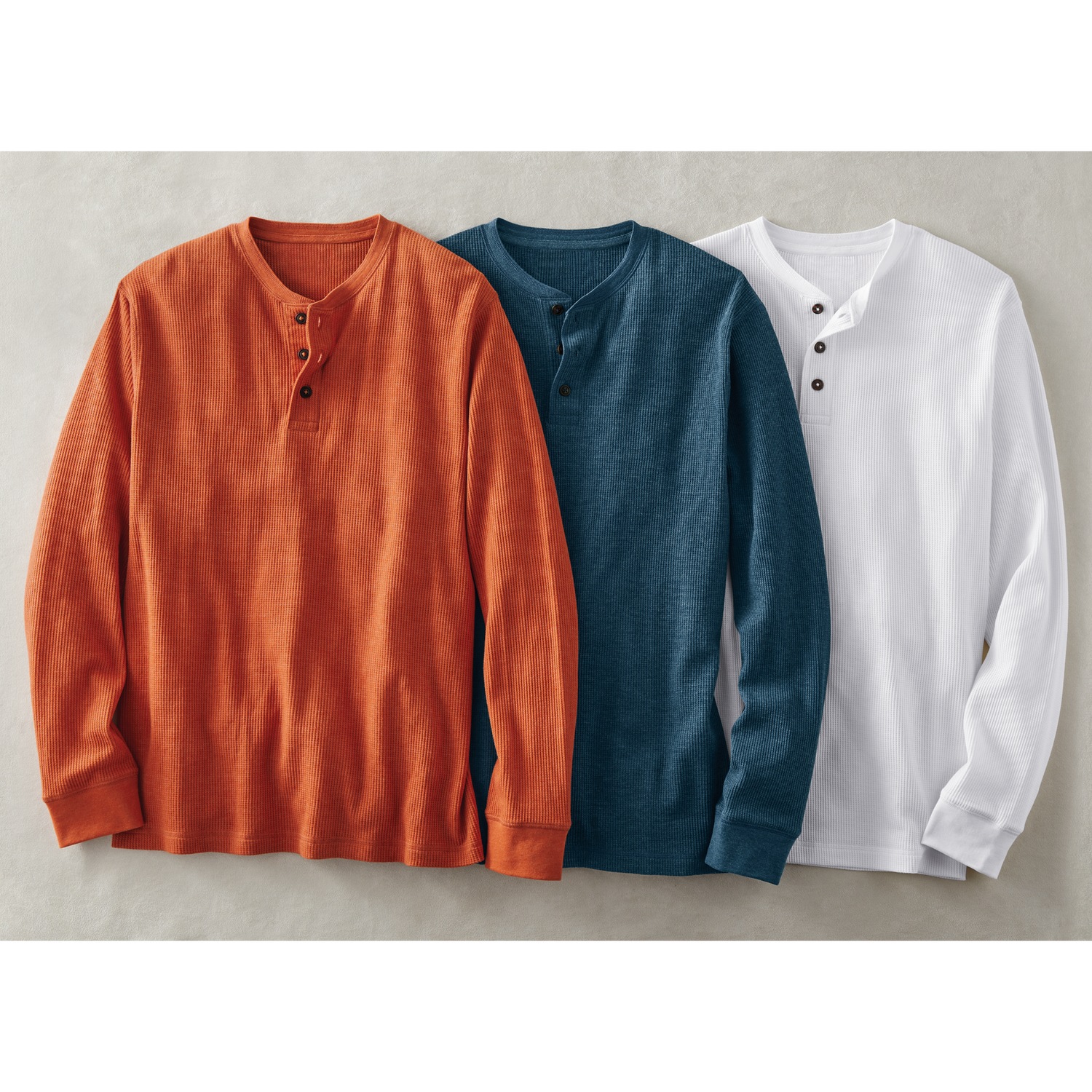 Men's 3-Pack Cotton-Blend Thermal Henleys | Seventh Avenue