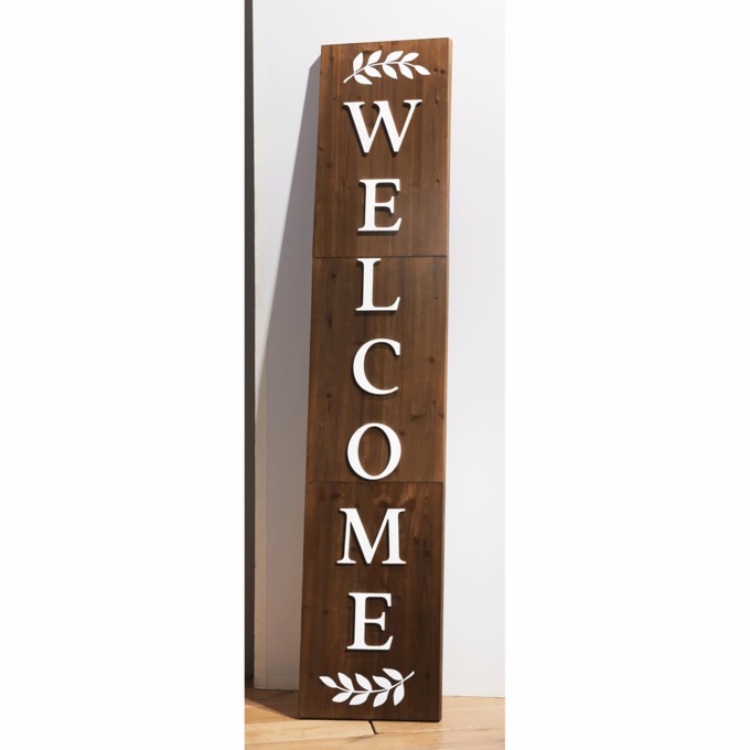 Welcome Sign Porch Leaner, , large