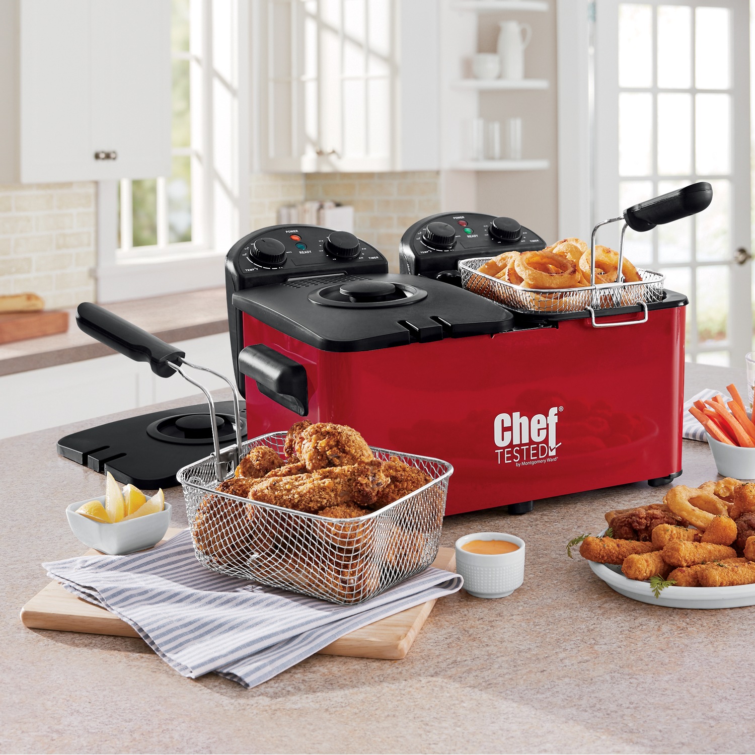 Chef Tested Double Tank Deep Fryer by Wards | Seventh Avenue