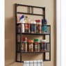 Romann Spice Rack with Towel Bar, Black, large