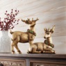 Set of 2 Bronzetone Deer, , large