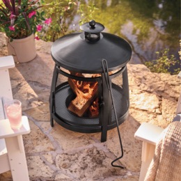 Cheree Chimney Fire Pit with Poker, , large