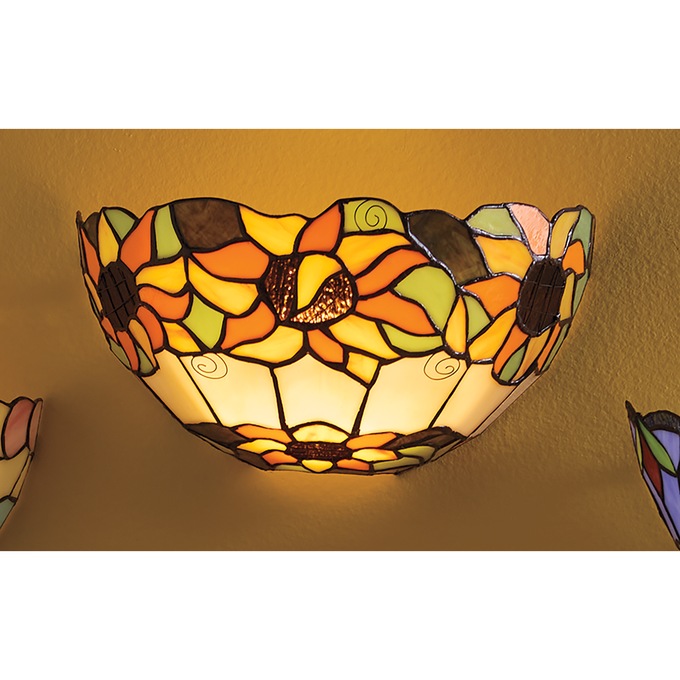 Stained Glass Autumnal Sconce, , large