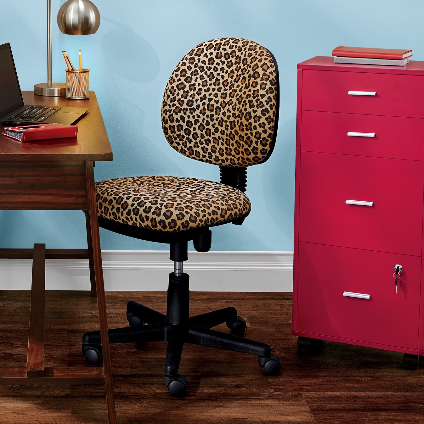 leopard desk chair