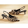 Midnight Velvet Leopard Bow Slingback, , large