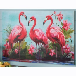 Flamingo Flock Wall Art, , large