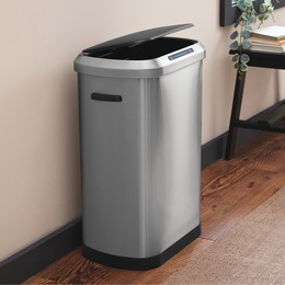 13-Gallon Auto Open Trash Bin, , large
