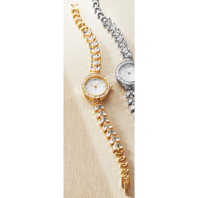 Ladies' Crystal Round Watch, , large