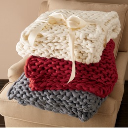 Chunky Knit Throw, , large