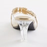 The Classique Vinyl Rhinestone Slide for Women with a Clear 2.5" Lucite Heel, , large