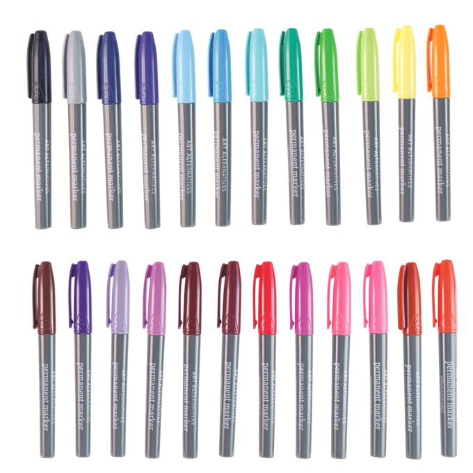 Art Alternatives 24-Piece Fine Permanent Marker Set, , large