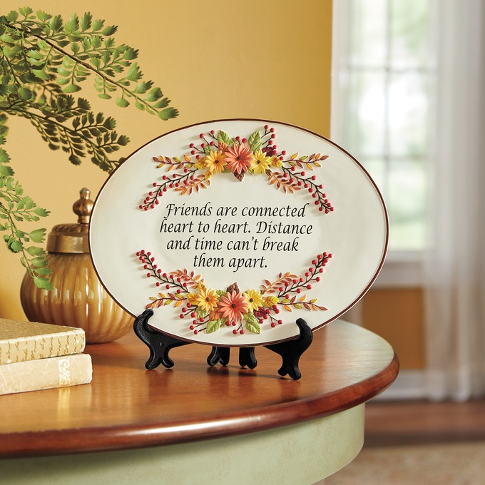 Friendship Decorative Plate With Stand, , large
