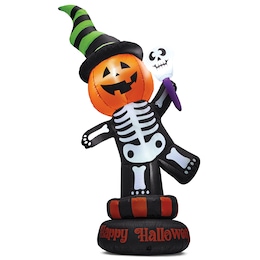 Spinning Skeleton Lit Inflatable, , large