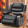 Overstuffed Recliner, Black, large
