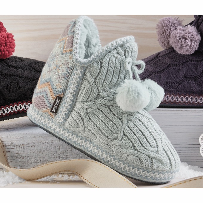 MUK LUKS Amira Slipper Bootie, Cumulus, large