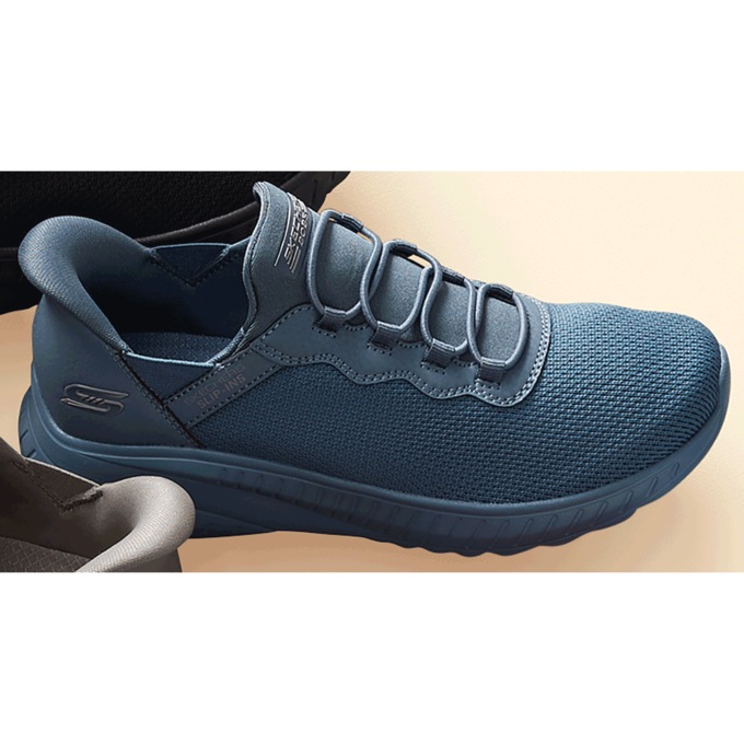 BOBS Women's Slip-Ins Sport Squad by Skechers, Slate, large