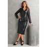 Dhyana Women's Faux-Leather Skirt Suit Set, , large