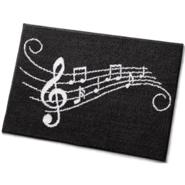 Music Note Bath Mat - 21&quot; x 34&quot;, , large